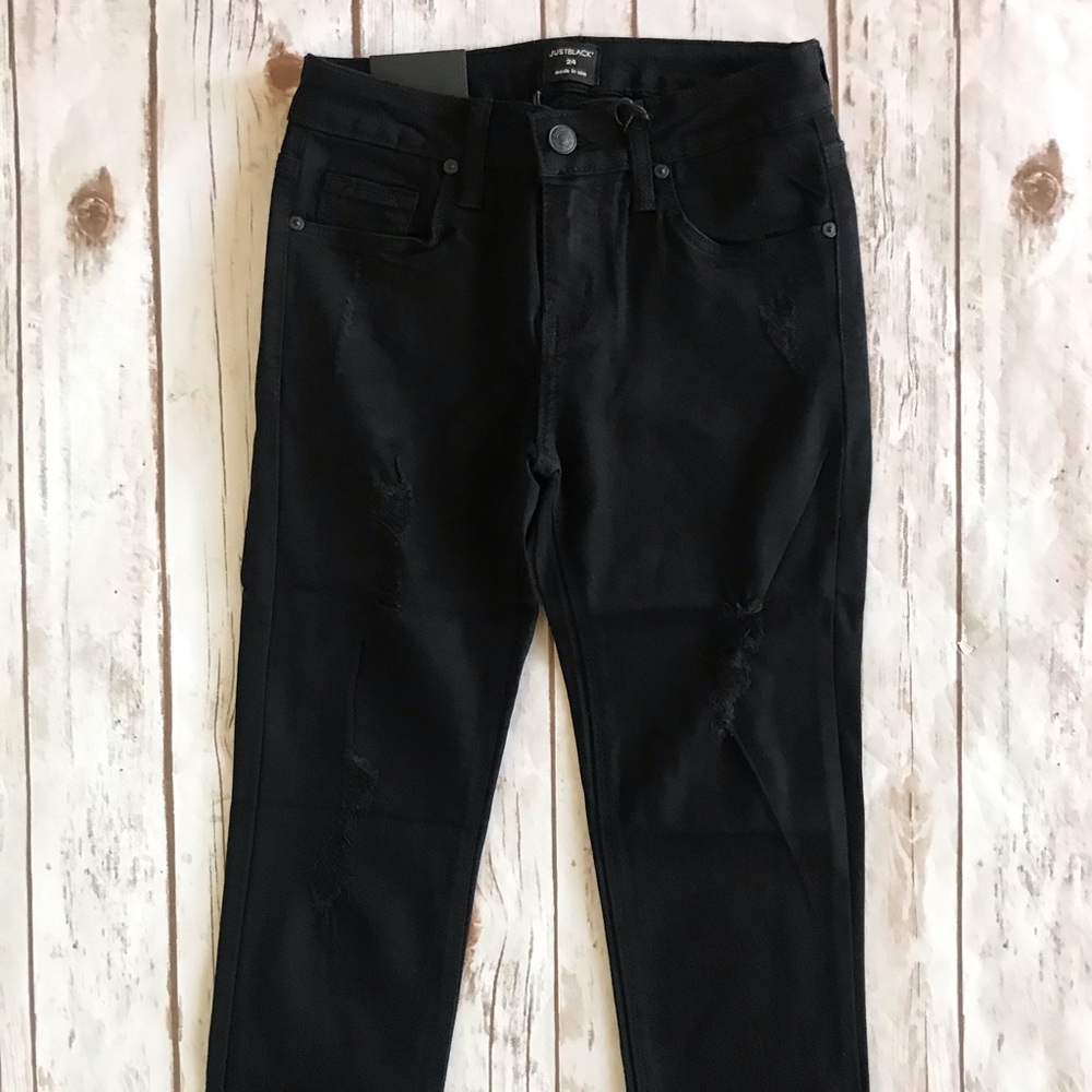 🧡last pair❗️ Just Black Skinny Distressed Jeans - Picture 9 of 13